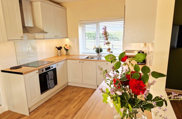 A three bedroom, two bathroom that sleeps 5 guests in 3 bedrooms