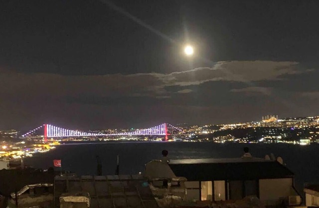 Amazing Bosphorus Bridge And Sea View in Cihangir, Taksim