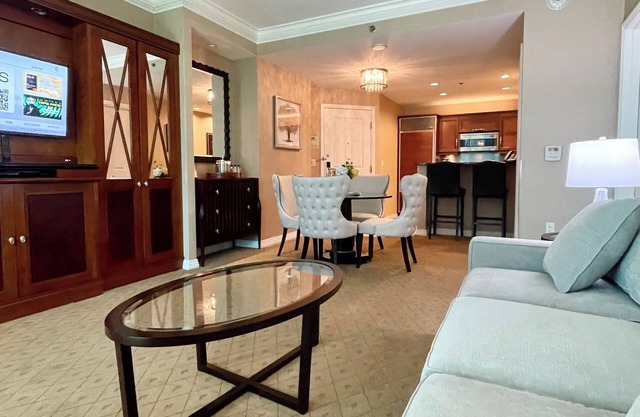 AMAZING! STRIP View-MGM Balcony Corner Suite 1Bd2Ba FREE VALET! NO RESORT FEES