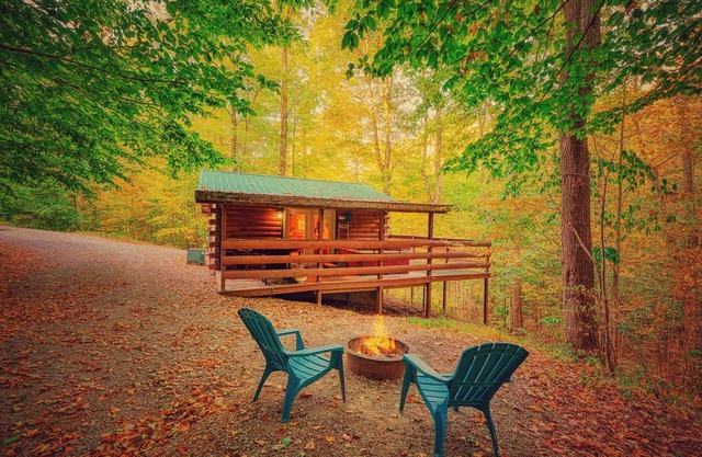 American Hollow: Pet friendly + private couples cabin w/hot tub in Hocking Hills