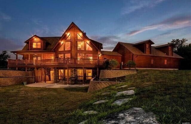 Angela Custom Log House on 7 acres. Pets Not Allowed. No Smoking.