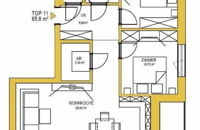 Appartement 3 mit 2 Schlafzimmer, Bad, 2 WC - SUN Hill Appartements