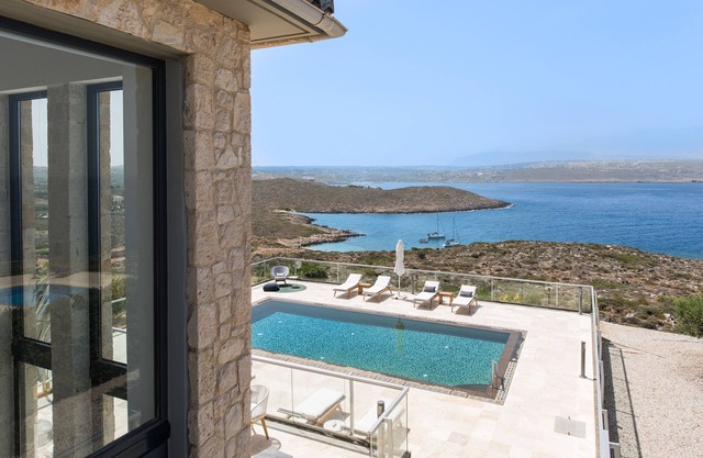 AQUAMARINE Seafront VILLA 1 – Luxury Full Panoramic SeaView &Private Pool&Tennis