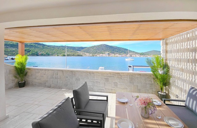 Beachfront Villa with private Indoor Pool and stunning Sea View