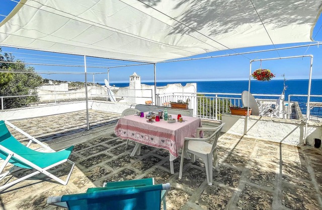 Beautiful cottage with terrace and sea view.