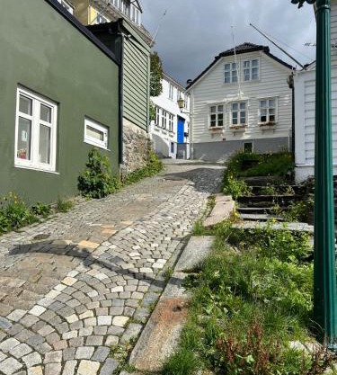 Bergenshus rett ved Bryggen i Bergen