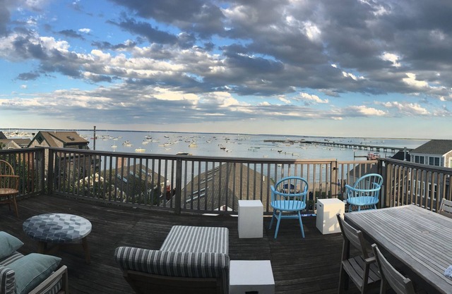 Best top floor deck and view of the water in Provincetown's Near West End