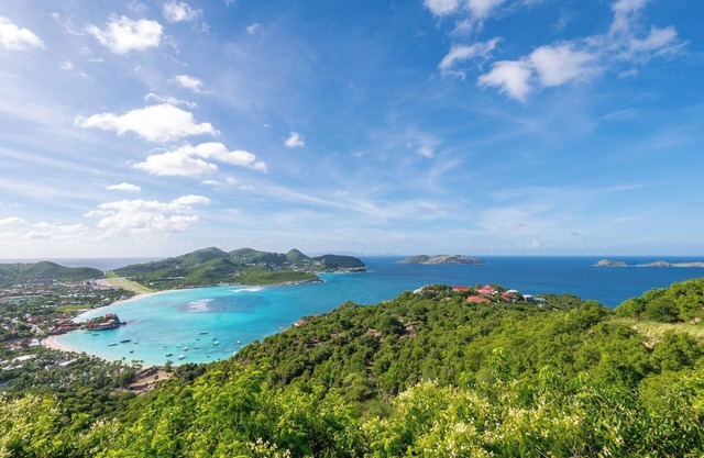 Boutique villa in les Hauts de Saint Jean with stunning Eden Rock view
