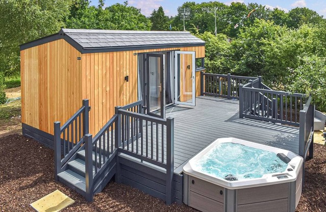 Brand new for 2021 is this stunning open plan modern hotel suite lodge.