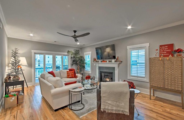 Bright Coastal Abode with Porch and Beach Access!