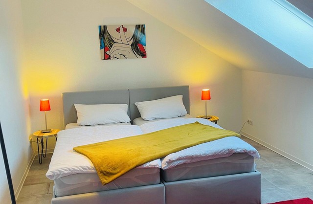 Bright, spacious attic apartment.