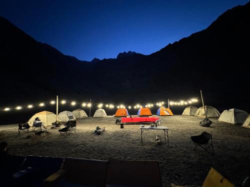 Camp in the middle of islands