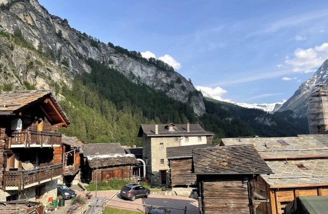 Chalet in the mountains, wooden interior, cosy, with a beautiful view