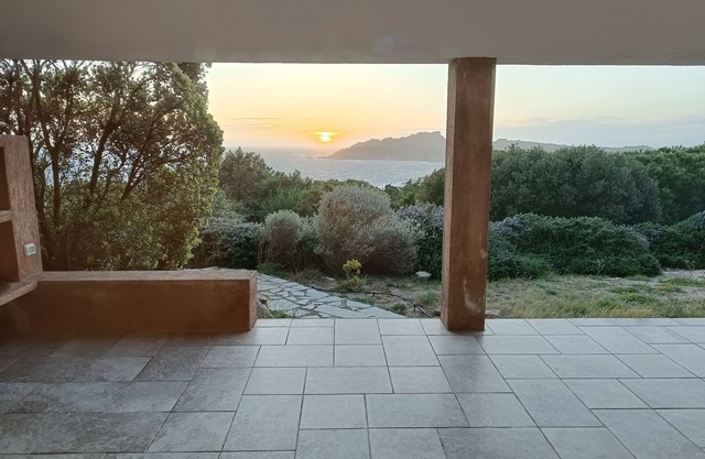 Charming beach front villa, private garden, sea view with breath-taking sunsets either from inside/outside the house