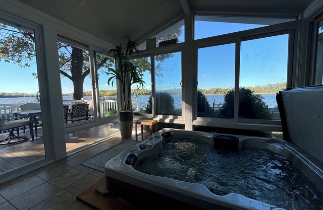Charming Lakefront House with Hot Tub, Fire Pit, Kayak, and Fishing
