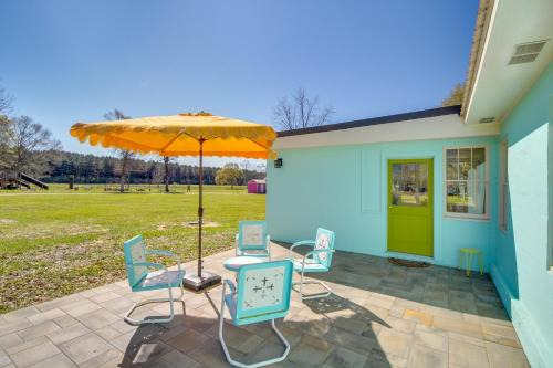 Colorful and Retro Perkinston Cottage with Yard!