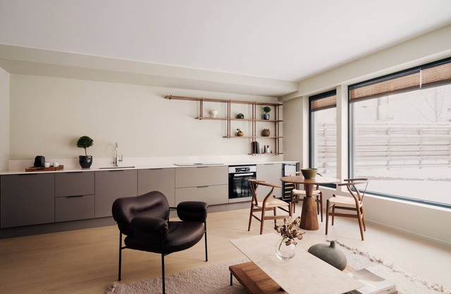 Contemporary Oslo apartment with private garden & access to hotel facilities