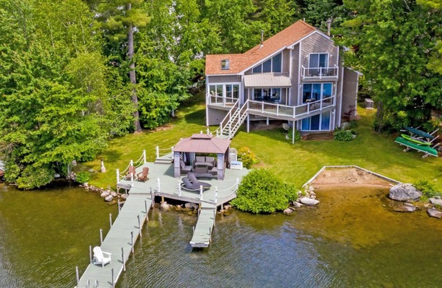Contemporary waterfront home on Ash Cove with stunning views, fire pit, dock and WiFi