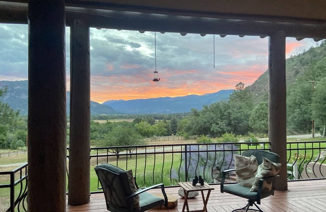 Dog-friendly canyon home with mountain views, game room, fireplaces
