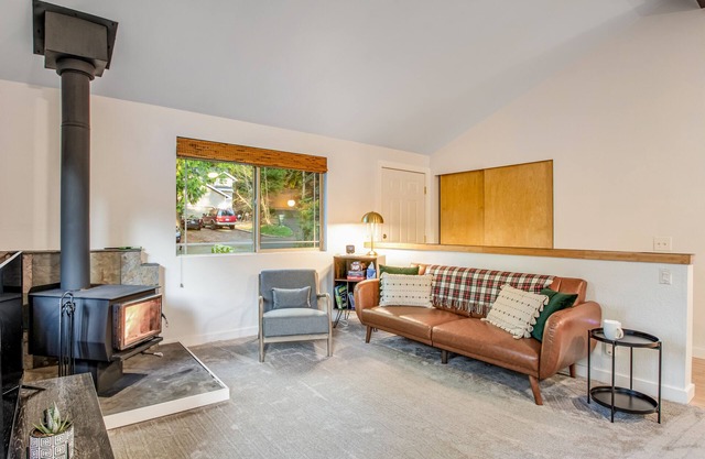 Dog-Friendly Rustic Home w/Deck, Gas Grill, Wood Stove, Fast WiFi, & Partial A/C