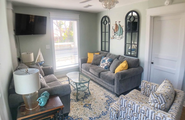 Enjoy sunrise and sunsets on the huge deck and covered bar!