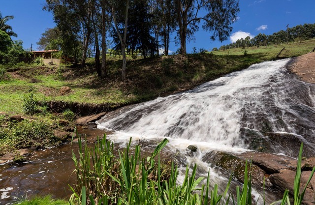 Farm with waterfall, in Serra da Mantiqueira south MG