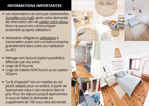 Gîte Chez Bisset 2chambres 4personnes