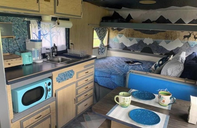 Glacier, chill out in this cool camper!