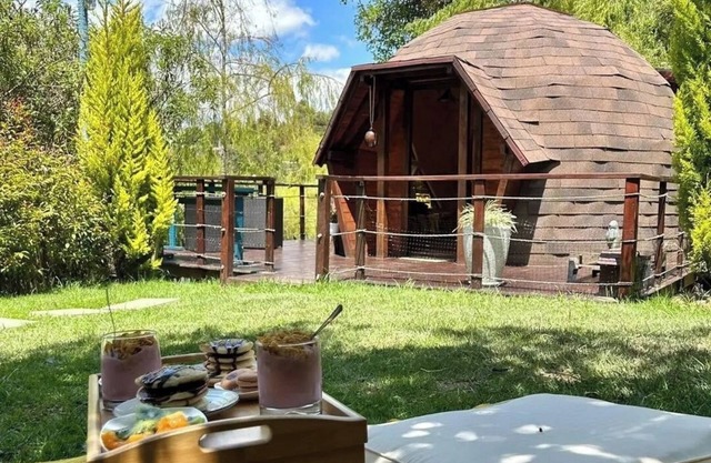 Glamping Tipo Domo Inmerso en la Naturaleza Rodeado de Fauna y Mucha paz