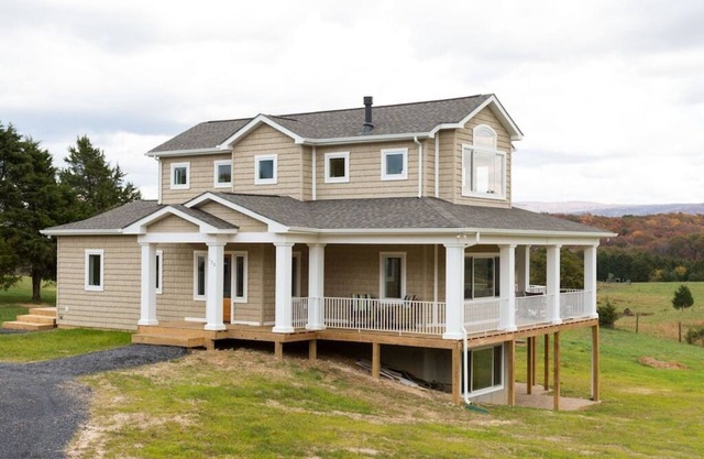 Gorgeous Blue Ridge Mountain and Rolling Farm View