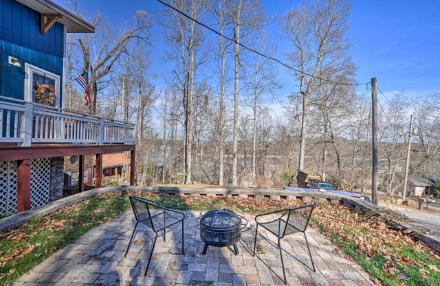 Gray Home with View of Boone Lake and Fire Pit!
