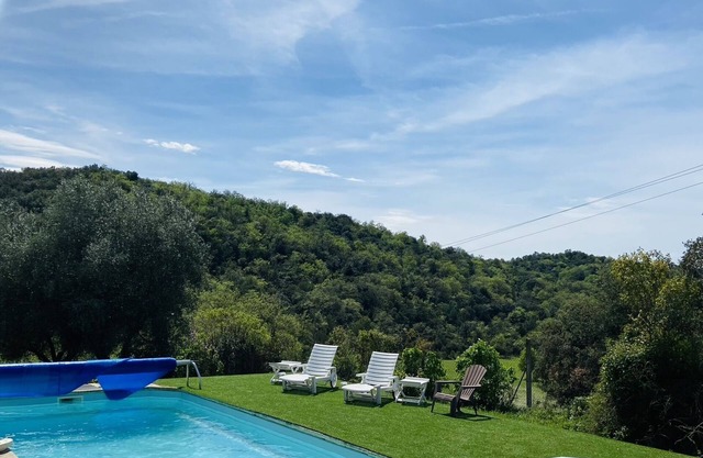 Group gite sleeps 25 on a farm with private pool