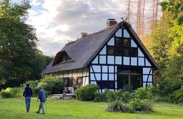 Half-timbered house (half of a house) in Wendland