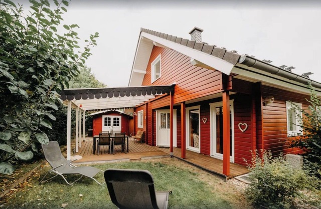 'Haus Hanni Zarrentin' on Lake Schaalsee with Private Terrace & Garden