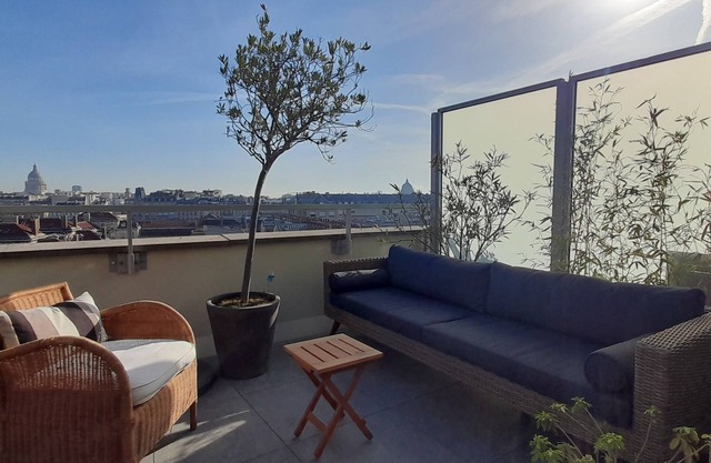 Heart of Paris, amazing view, large terrace. Luxembourg garden downstairs.