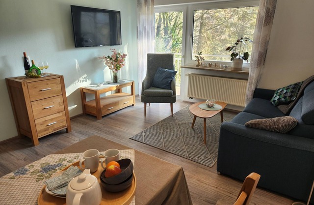 Holiday flat ‘Bacchus’ with private balcony, communal terrace and communal garden