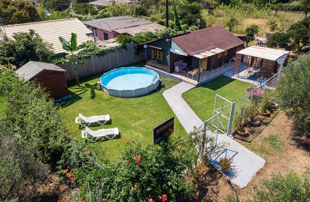Holiday Home 'Wooden House Corfu' with Pool, Garden, Terrace & Wi-Fi