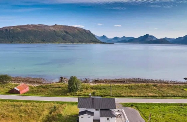 House by the fjord with whirlpool