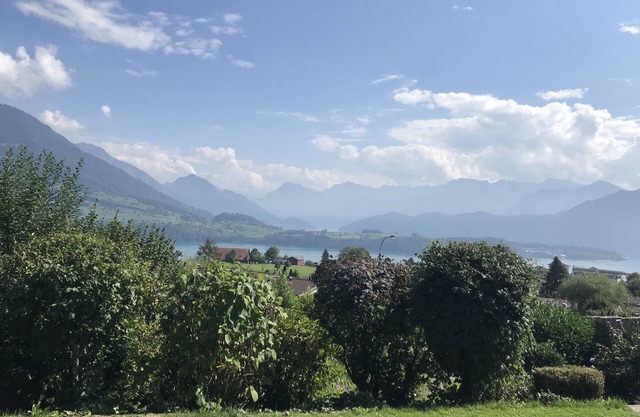 House with garden and fantastic views in Meggen