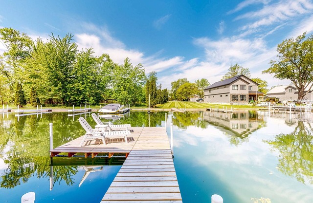 Inviting Lakefront Home with Patio and Dock