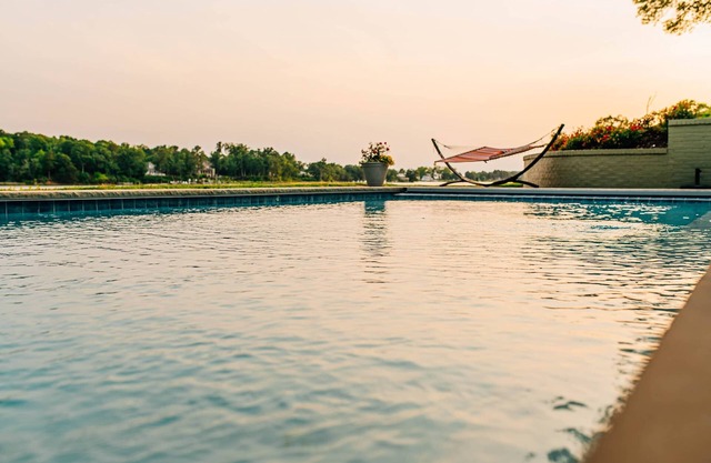 Irvington Waterfront: Pool, Dock & Sunset Views