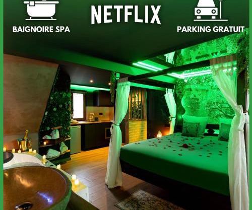 La Forêt Enchantée - Chambre à thème Love Room Jacuzzi - Évasion pour deux