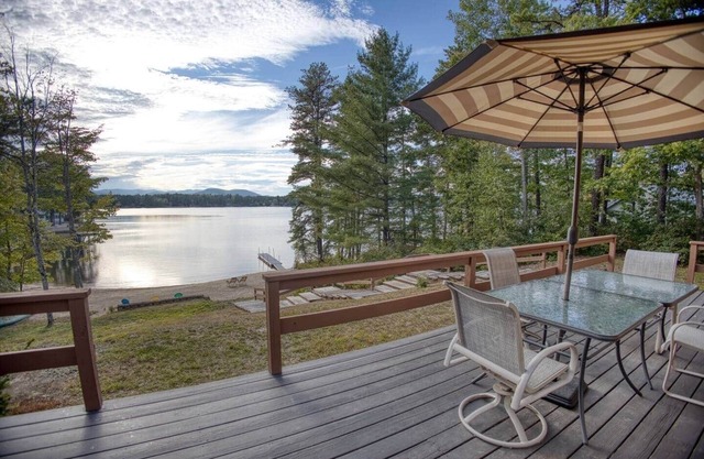 Lakefront Sunset on Broad Bay with Beach and Dock