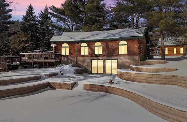 Lakeside Log Cabin w/Firepit, Dock, King Bed, Game Room, Scenic Relaxation