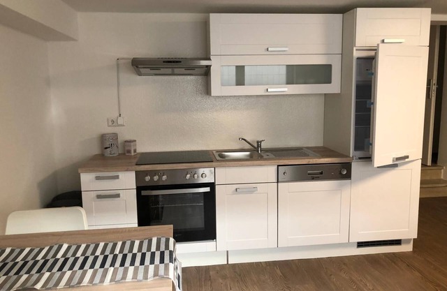 Large basement apartment with kitchenette and bathroom, centrally located