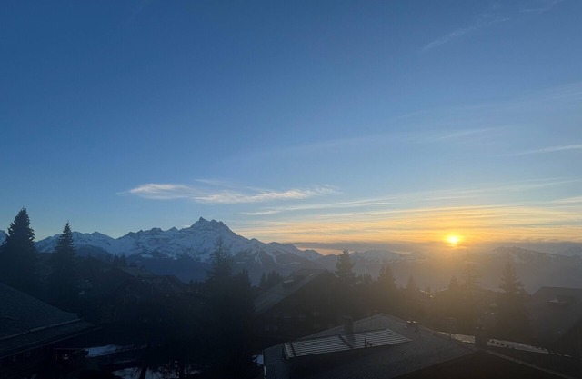 Large, comfortable chalet with lots of natural light, stunning view on the Alps