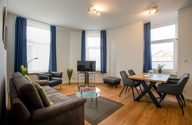 Leuchtturmblick: Moderne Ferienwohnung für Zwei auf Borkum