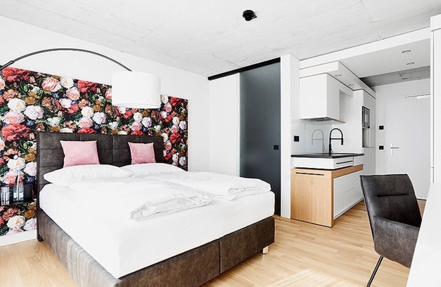 Livisit bergpartment 32 - double room 27 sqm - with kitchenette and bathroom