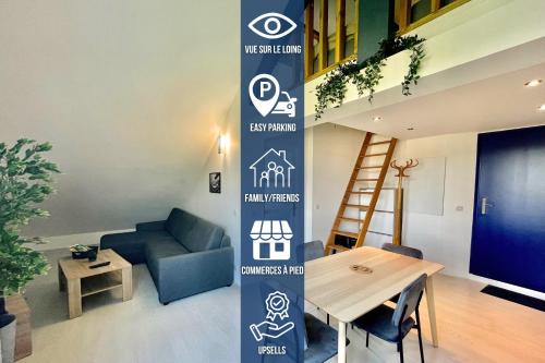 Loft renové avec Mezzanine - Vue sur le Loing - Commerces à pied