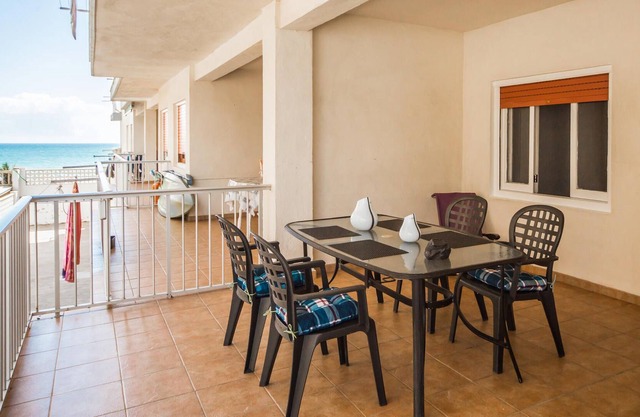 Look forward to a wonderful sea view from the terrace of this inviting vacation apartment.
